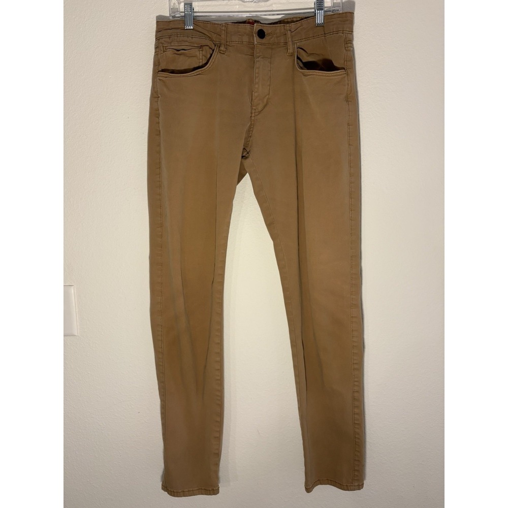Zara Man Khaki Pants Boys Sz 14 Tan Slim Fit